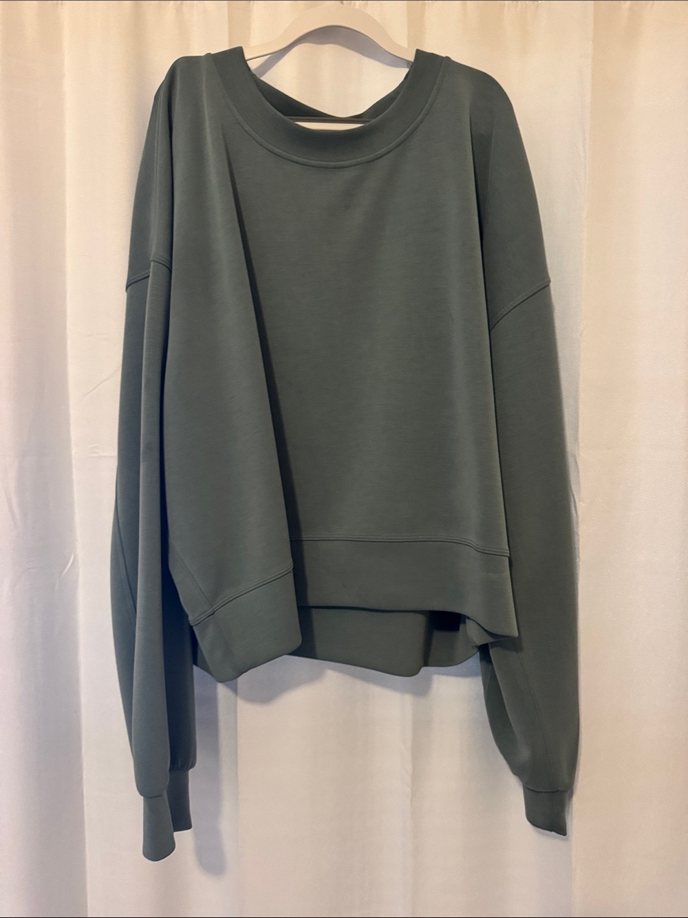 Lululemon Perfectly Oversized Cropped Crew in Tidewater Teal